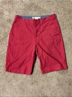 Vans Men’s Red Flat Front Shorts